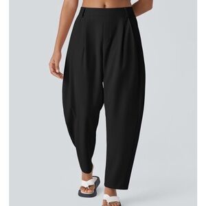 HALARA Flex Mid Rise Pocket Barrel Leg Work Pants